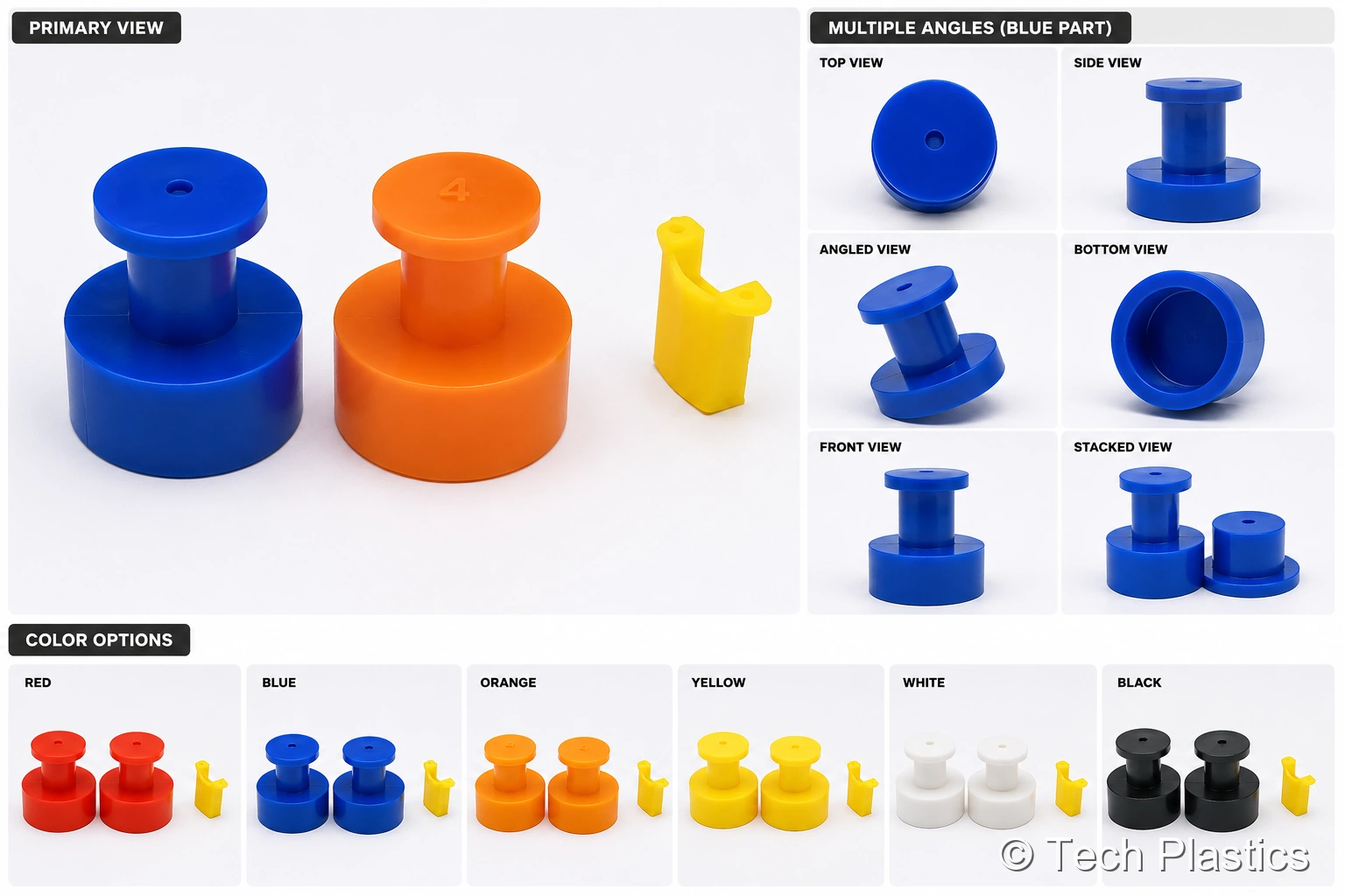 Custom plastic protective caps and plugs